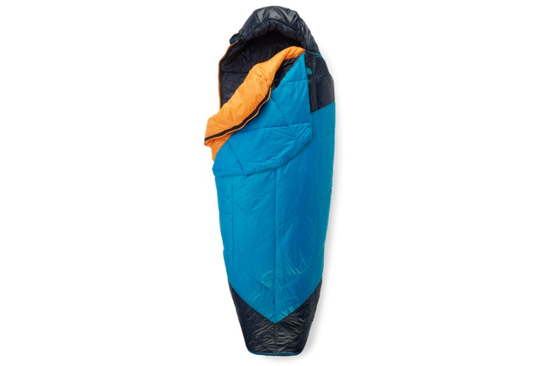 The North Face One Bag sleeping bag on a white studio background.