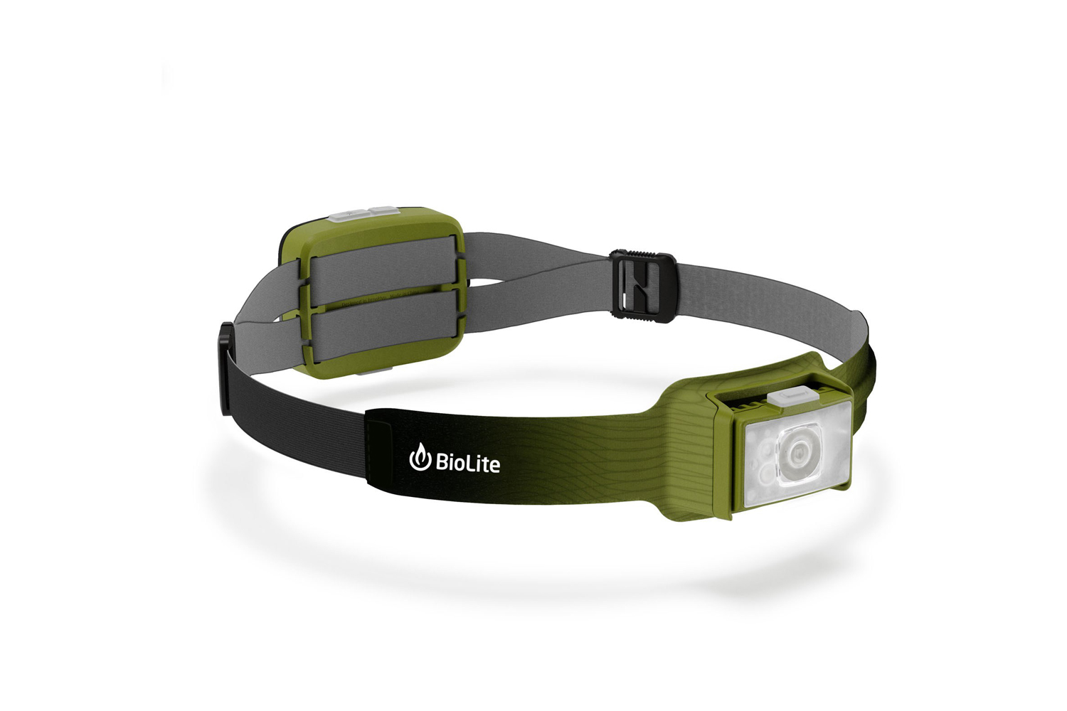 A green BioLite Headlamp 750 on white background.