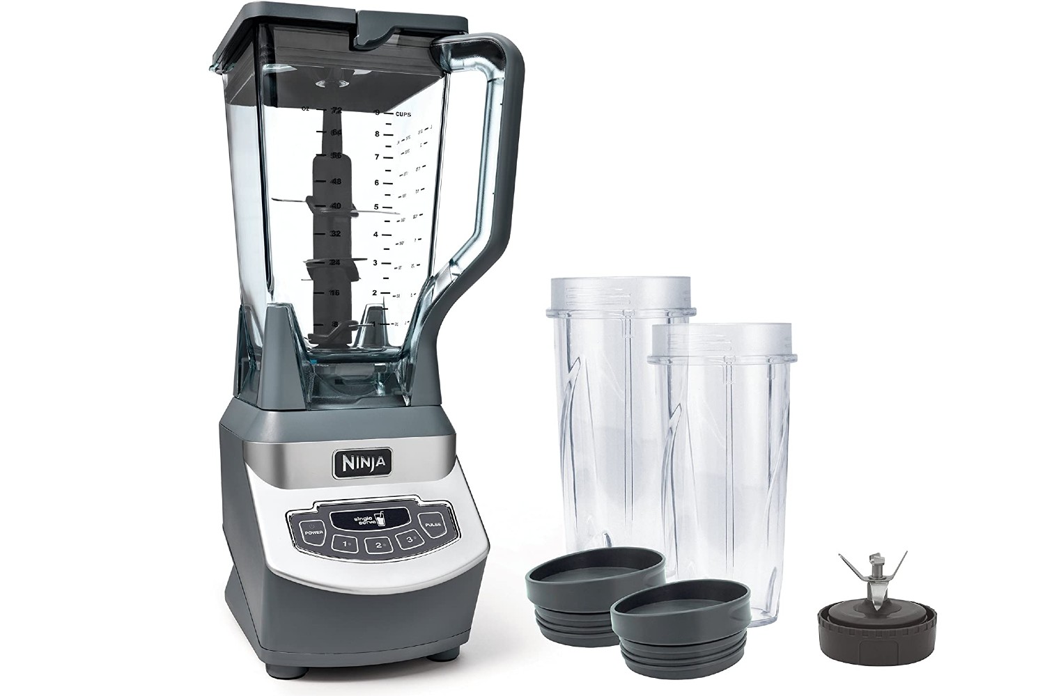 Ninja BN801 Professional Plus Kitchen System, 1400 WP, 5 Functions For  Smoothies, Chopping, Dough & More With Auto IQ, 72-Oz. Blender Pitcher, 64