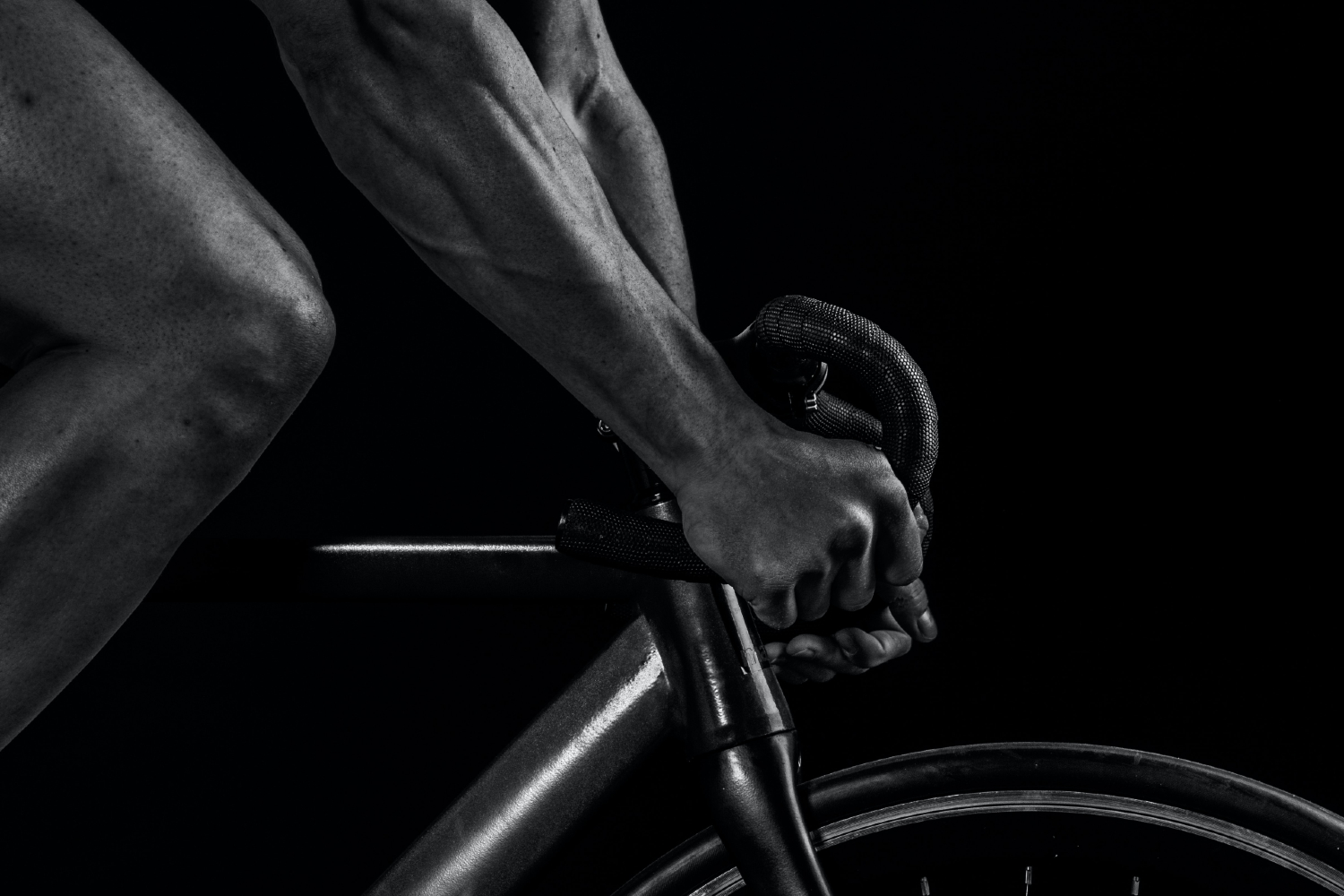 A man training with a bike