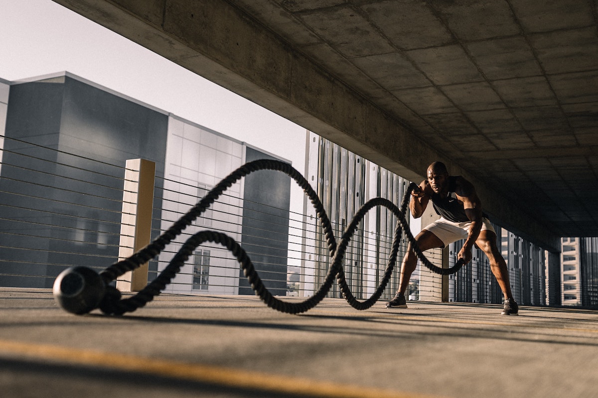 fat-burning battle ropes.