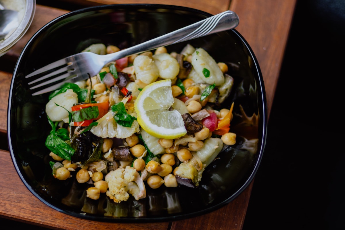 Plant-based healthy lunch