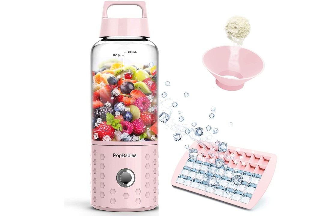 Portable Blender, Personal Size Blender Smoothies and Shakes, Mini Blender  2200mAh USB Rechargeable with Six Blades, Handheld Blender