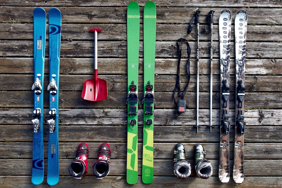 Skis aid out with boots.