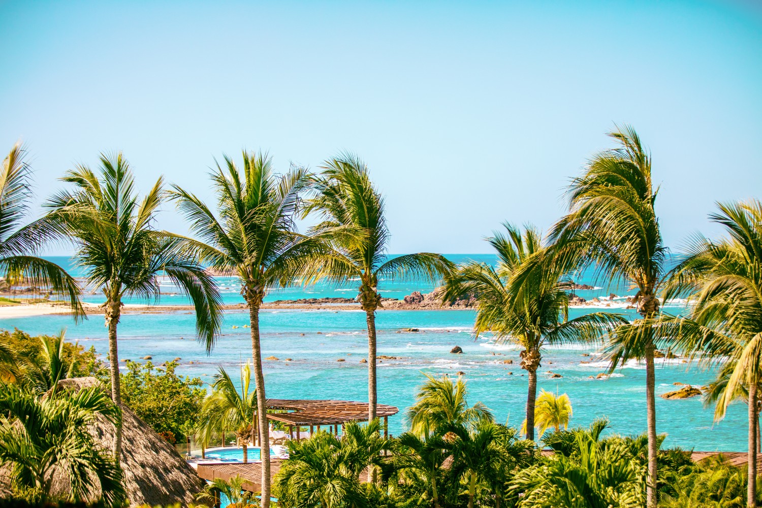 A view of the beach from the Four Seasons Resort in Punta de Mita, Nayarit, Mexico