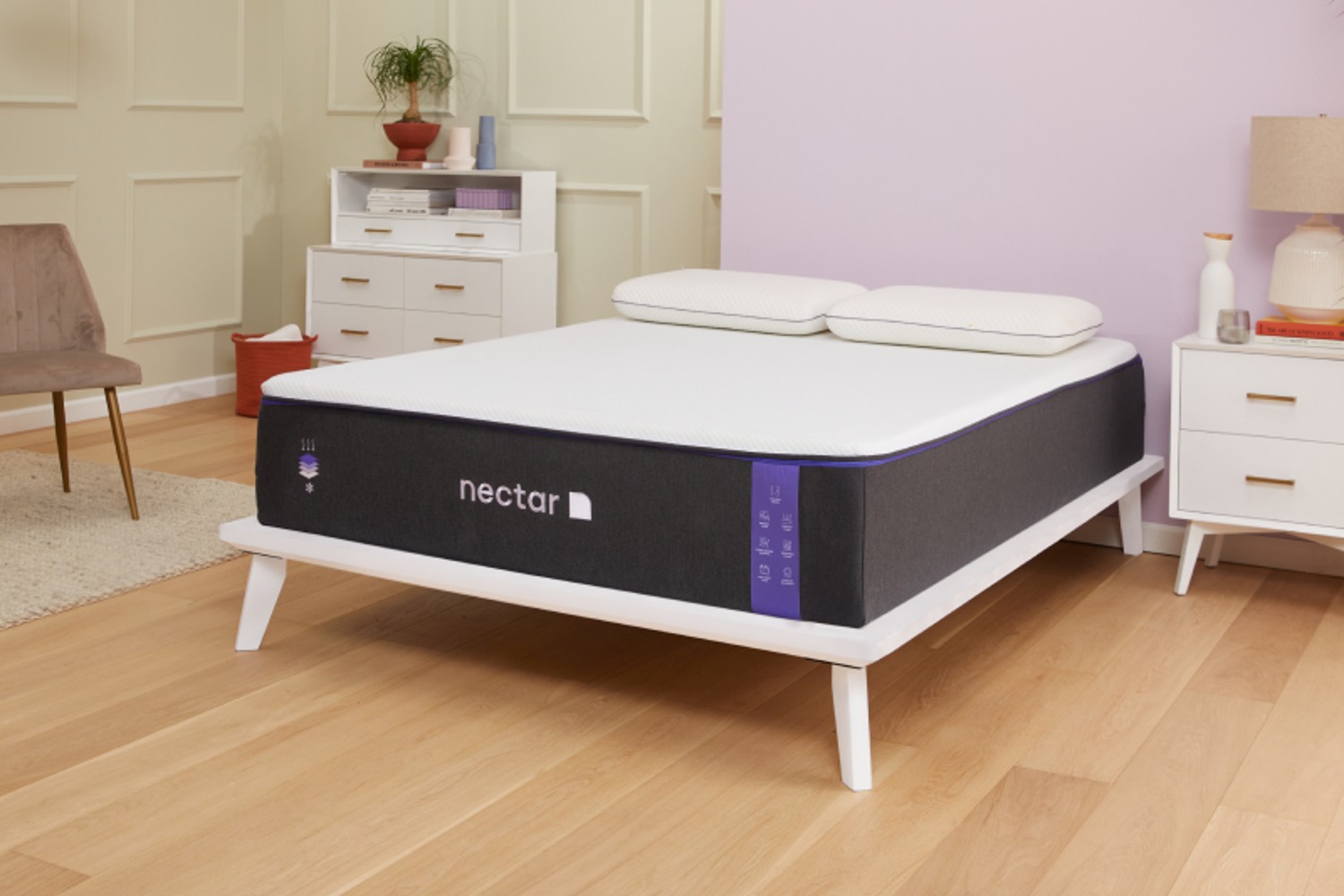 The Nectar Premier memory foam mattress in a bedroom.