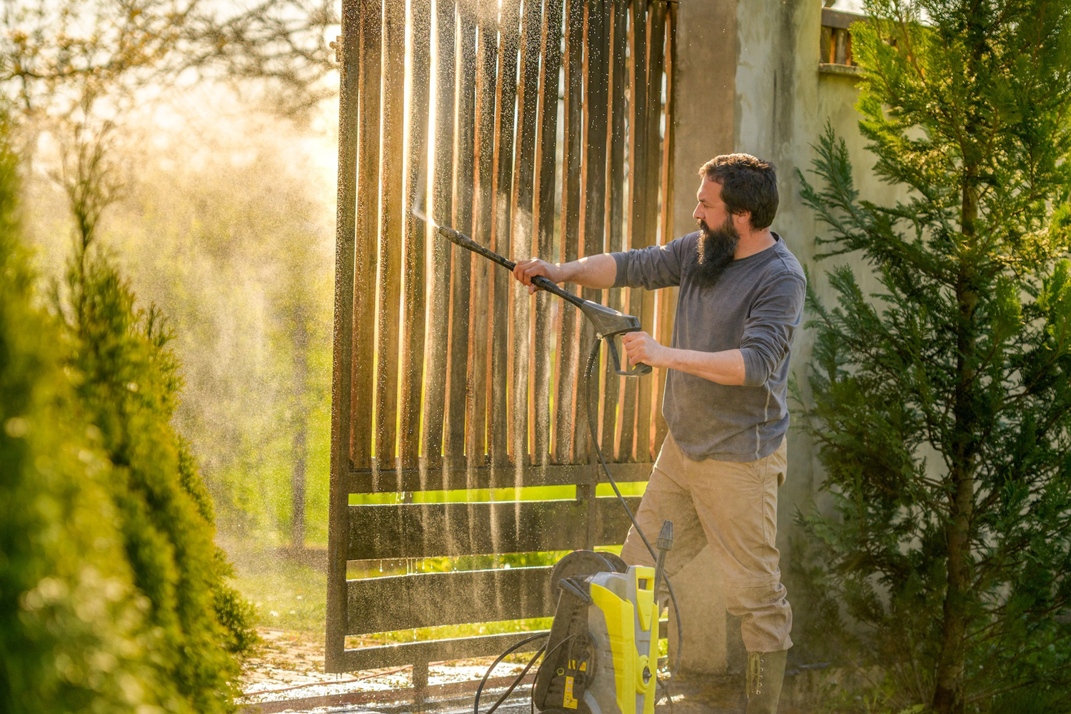 how to power wash a house