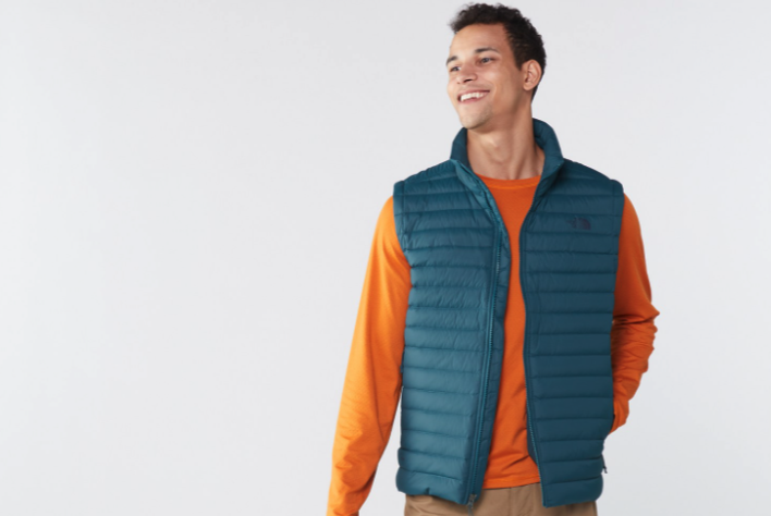 north face packable down vest