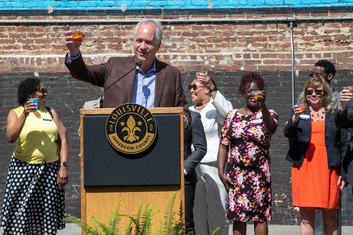 The Birthplace of Bourbonism® in the Bourbon District, with Fleur De Lis,  Louisville Kentucky - Bourbonism