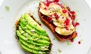 Healthy sandwich on sweet potato for breakfast or snack