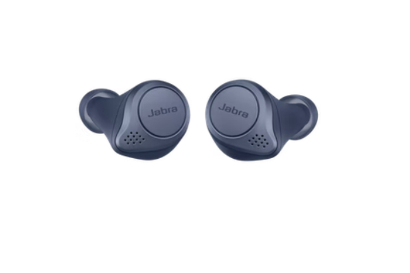 Jabra Elite Active 75t headphones in navy.