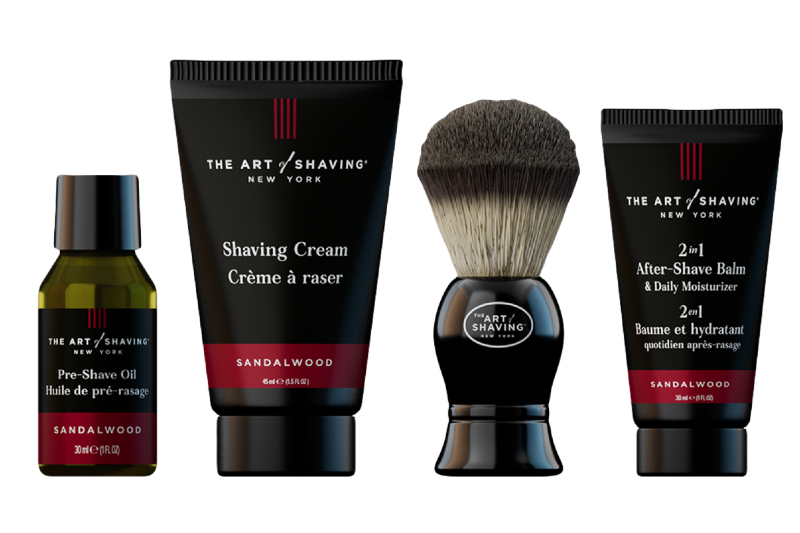 The Art of Shaving shave kit in sandalwood.