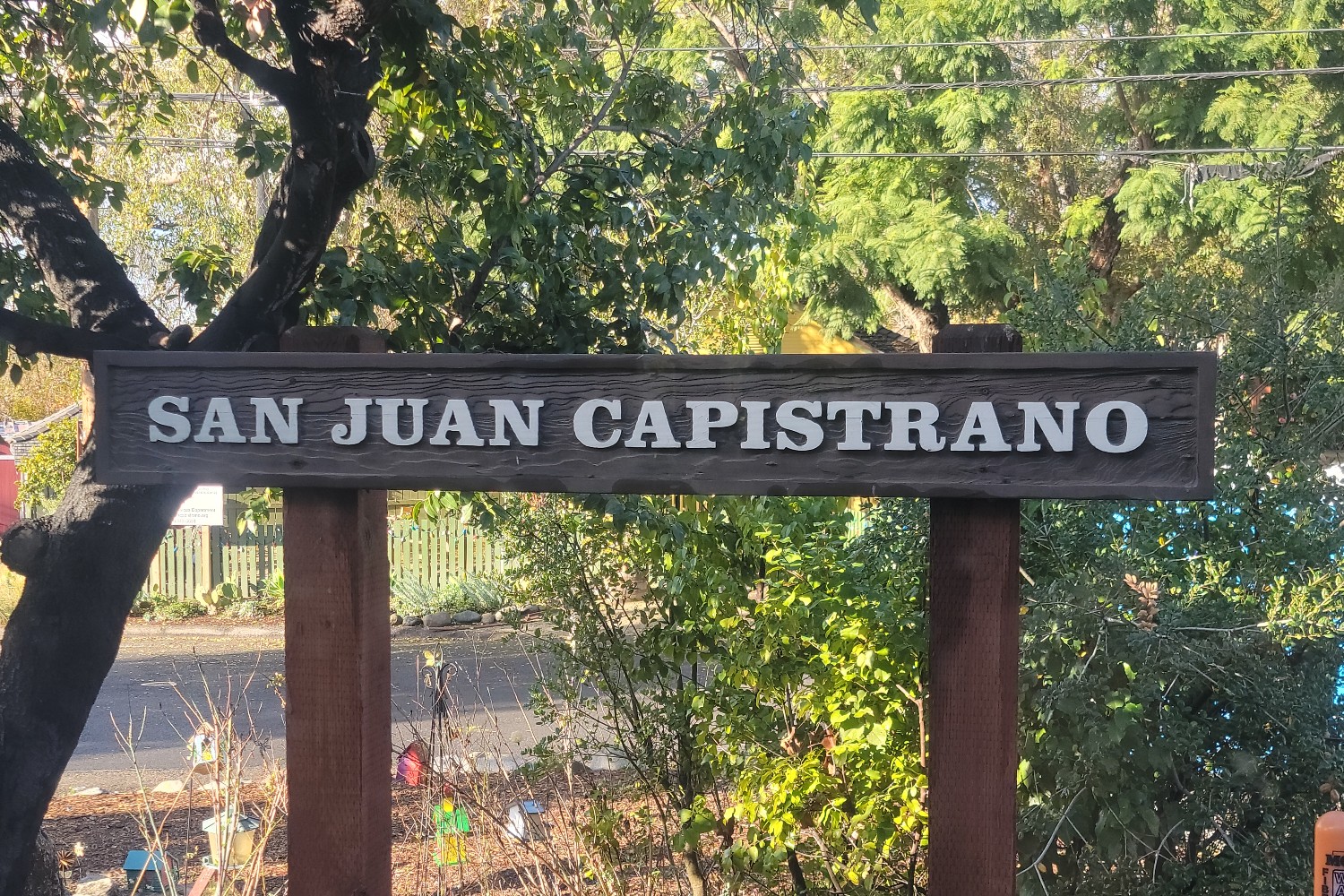 A sign for San Juan Capistrano, California.