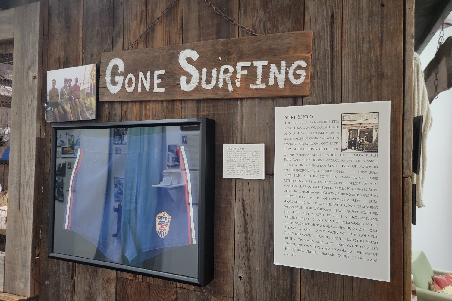 An exhibit at The Surfing Heritage and Cultural Center in San Clemente, California.