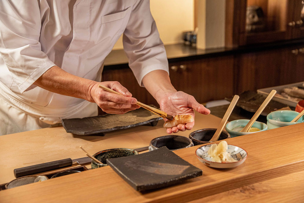 Sushi chef at The Office of Mr. Moto.