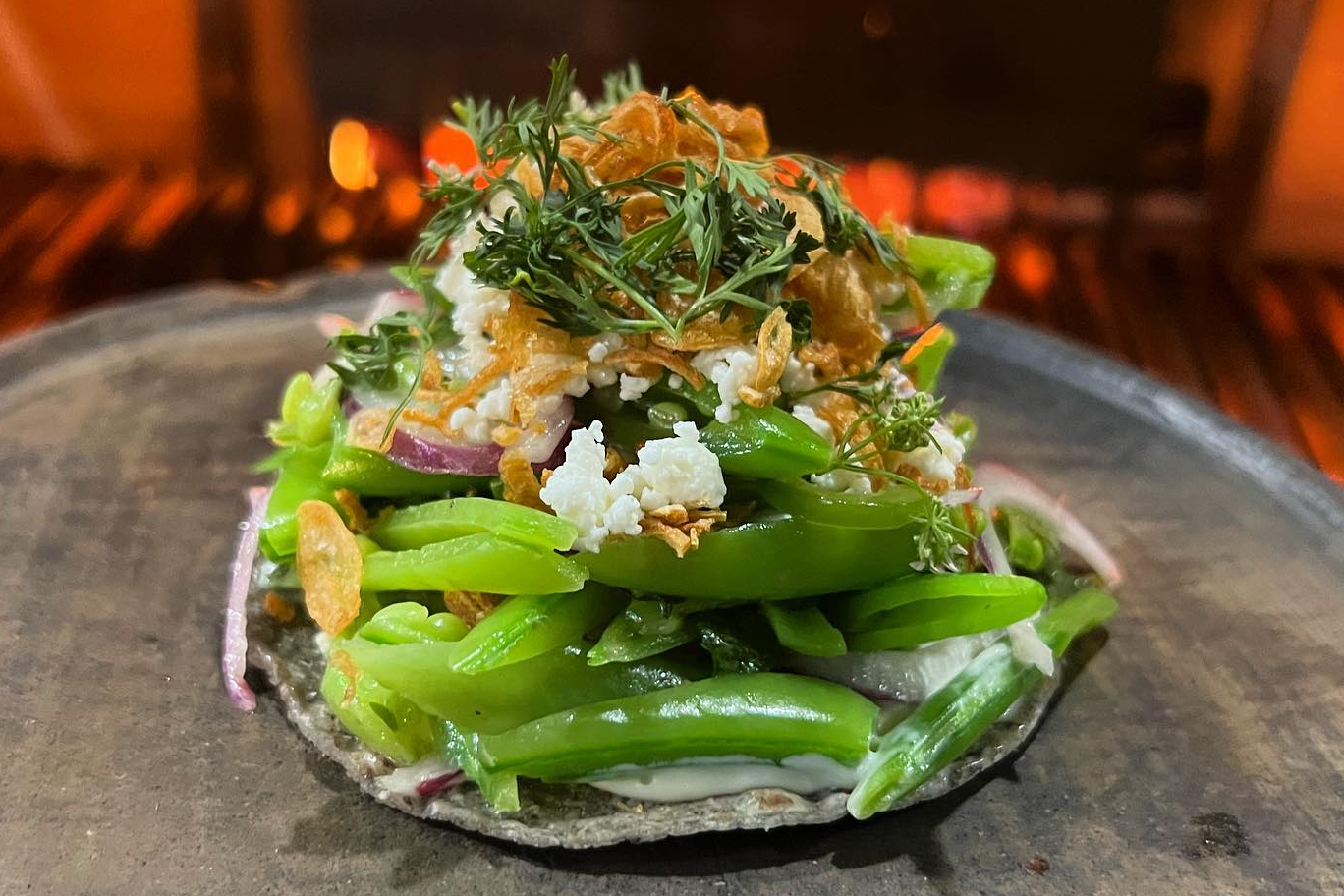 A tostada from Claro in Brooklyn.