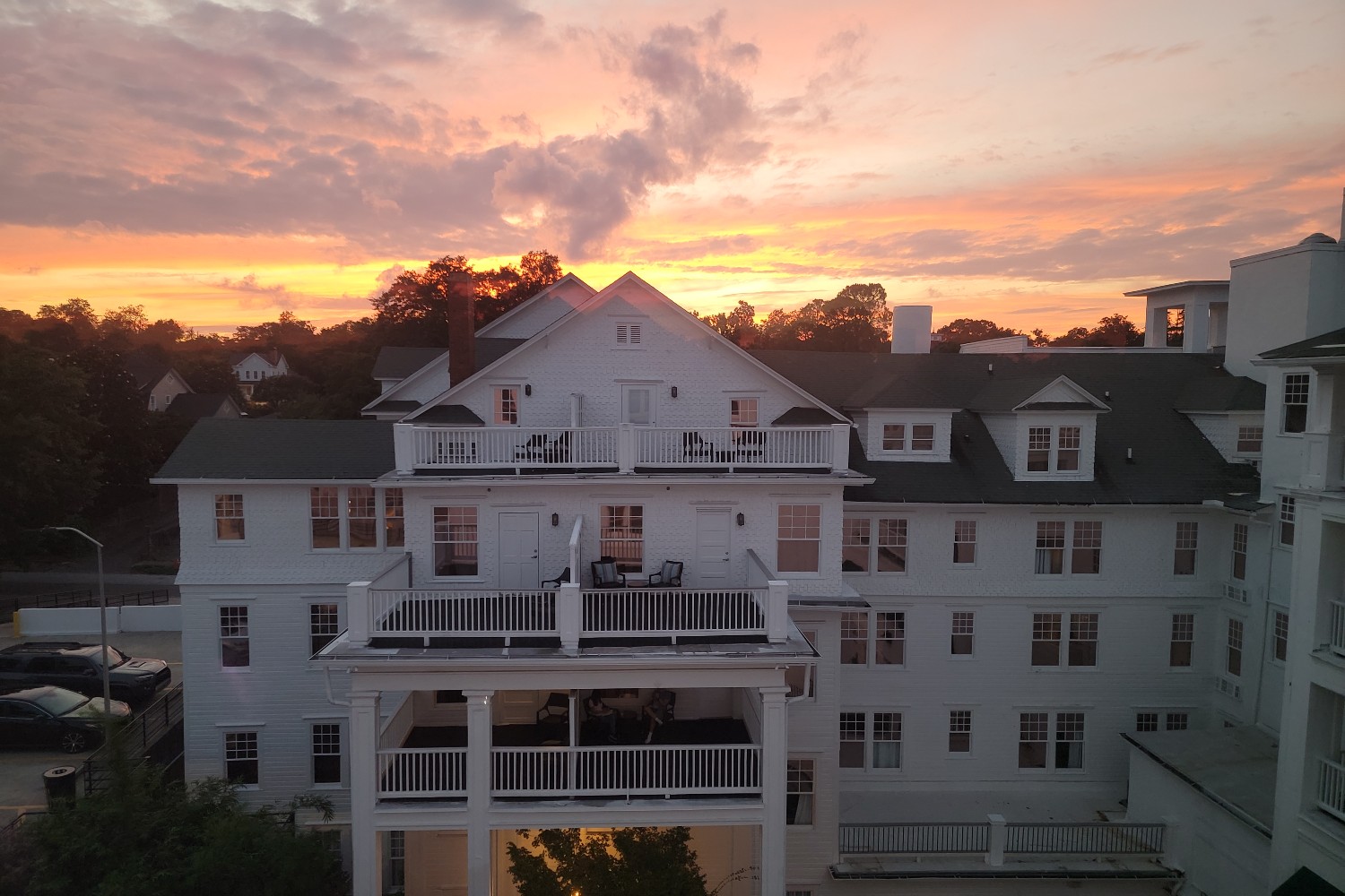 A beautiful sunset at The Partridge Inn in Augusta, Georgia.