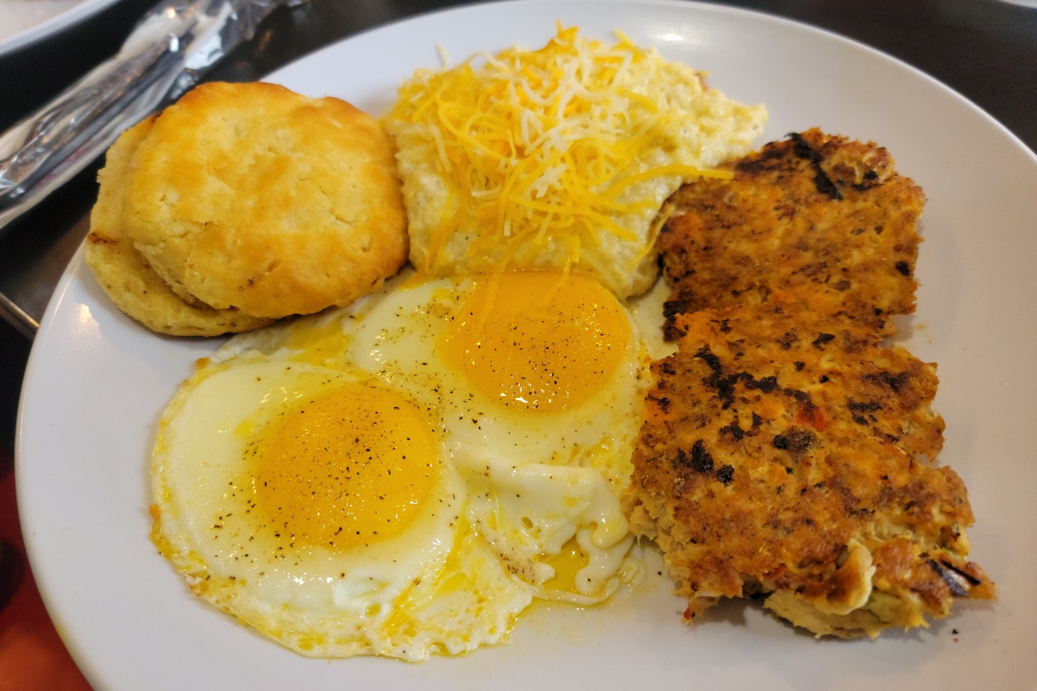 A breakfast plate at The Brunch House of Augusta in Augusta, Georgia.