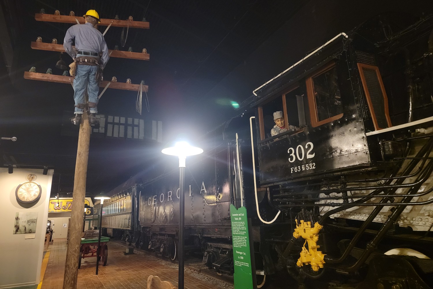 The railroad exhibit at the Augusta Museum of History in Augusta, Georgia.