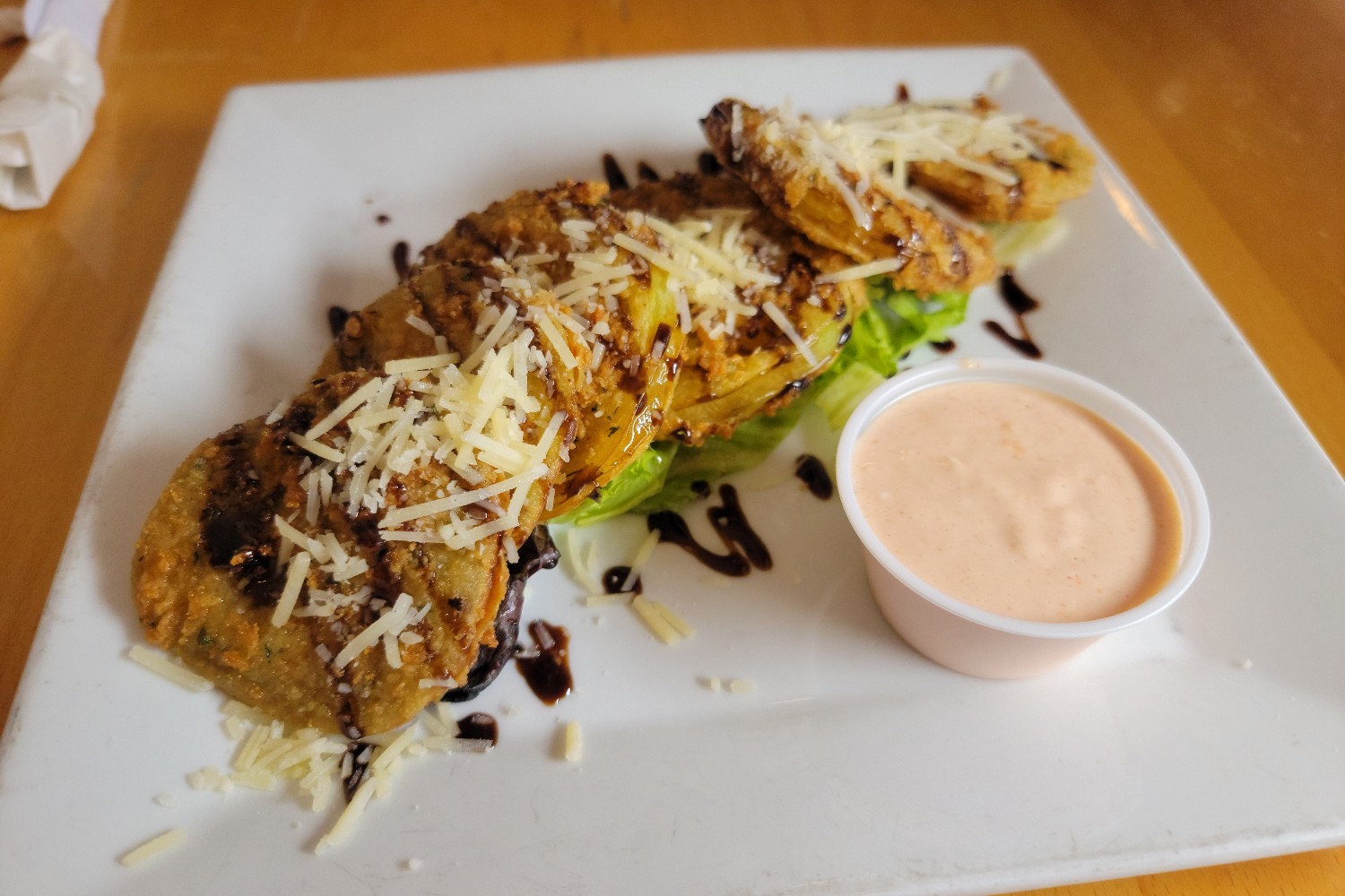 The fried green tomatoes plate at The Boll Weevil Cafe and Sweetery in Augusta, Georgia.