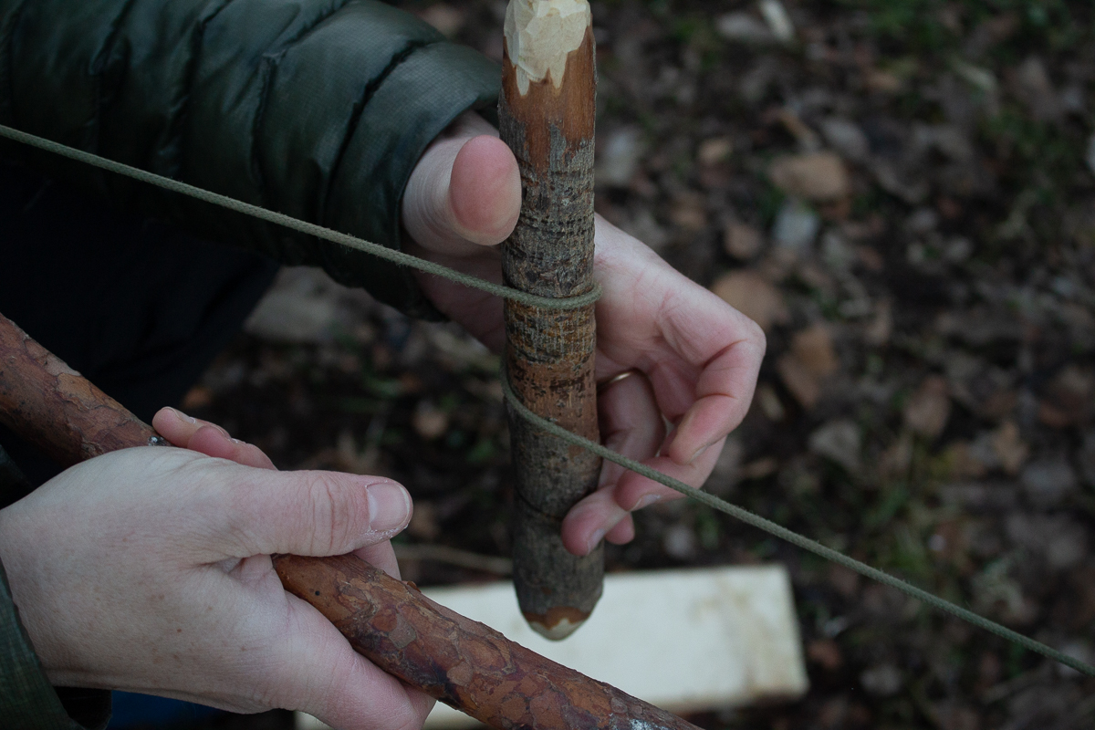 how to make a friction fire bow drill img 8048