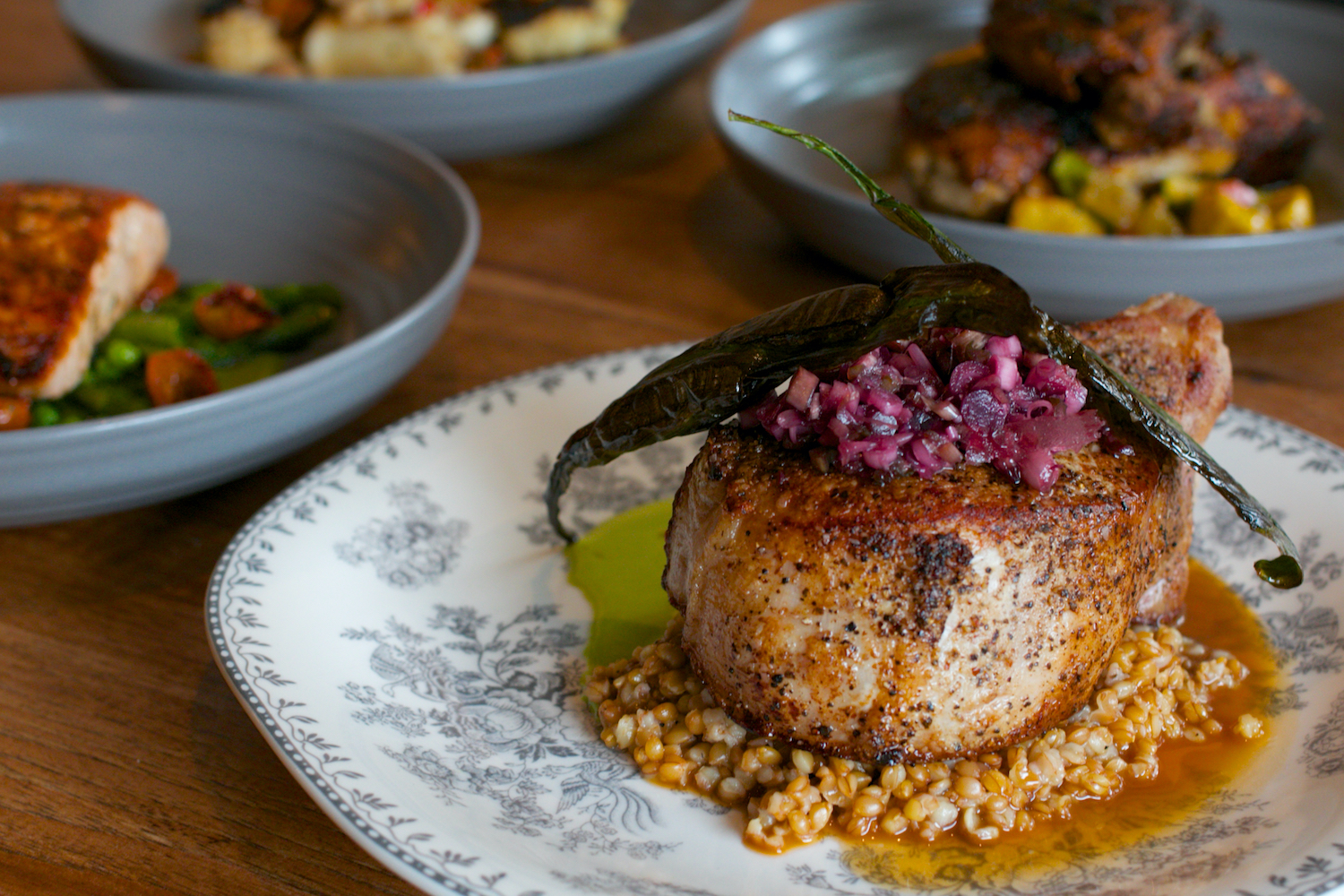 Dishes at Virtue in Chicago