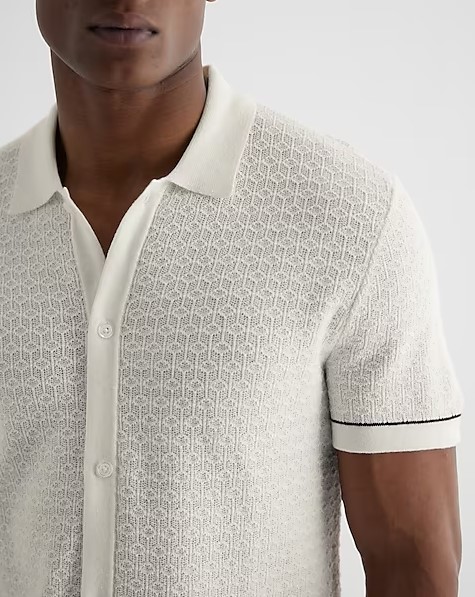 Express button-through polo