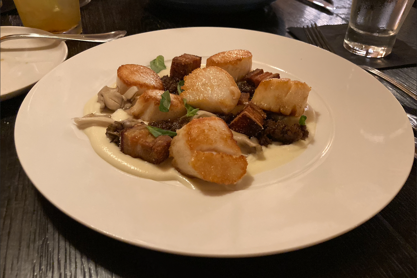 The Scallops entree at The Brushmill.