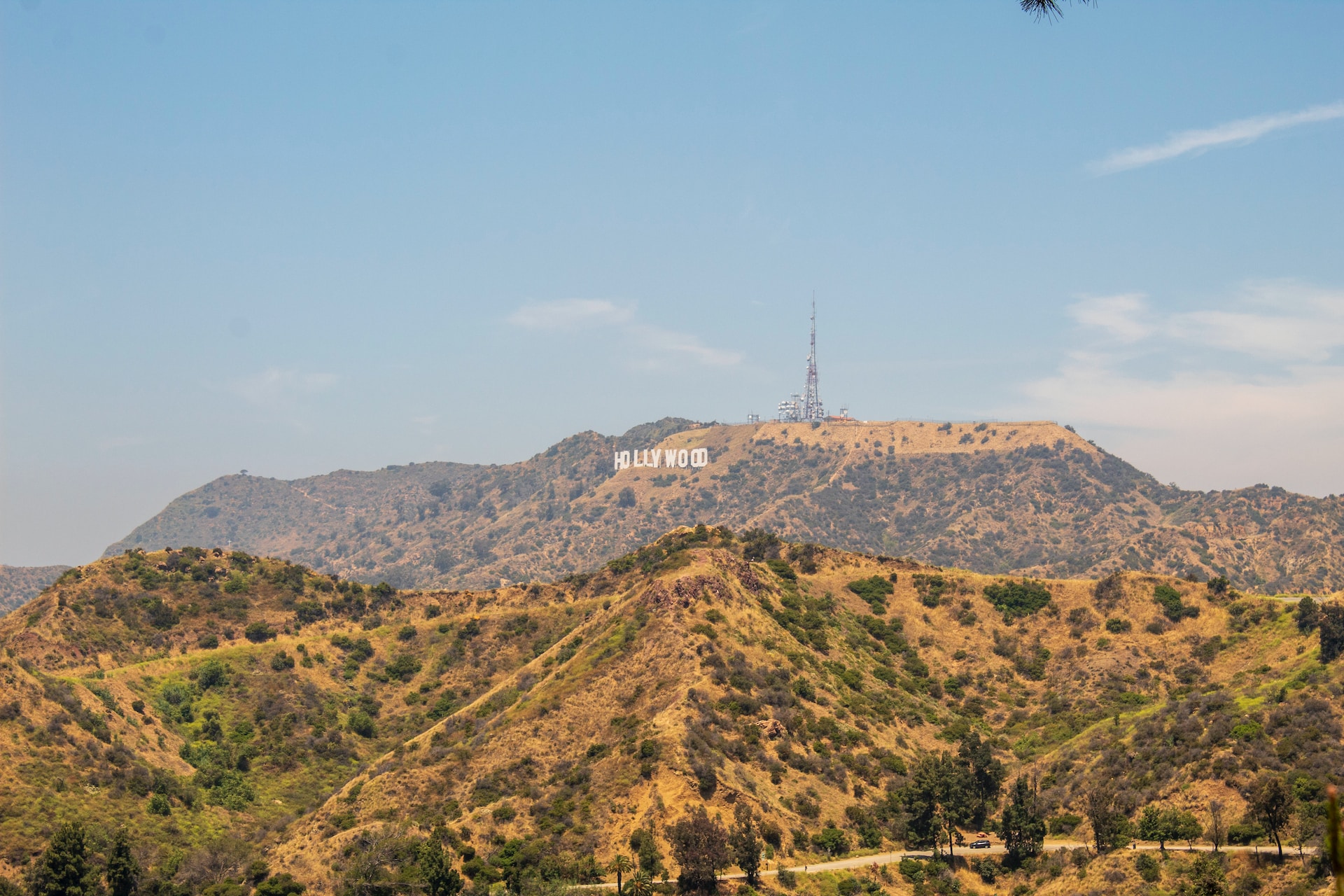 Iconic Hollywood Sign at Los Angeles' Griffith Park.