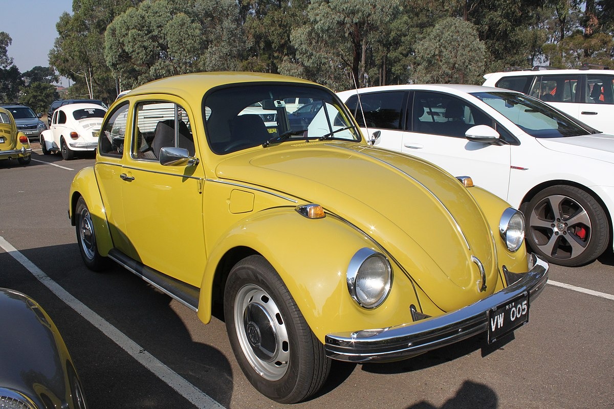 1974 Volkswagen Beetle (Type 1) 1300 sedan.