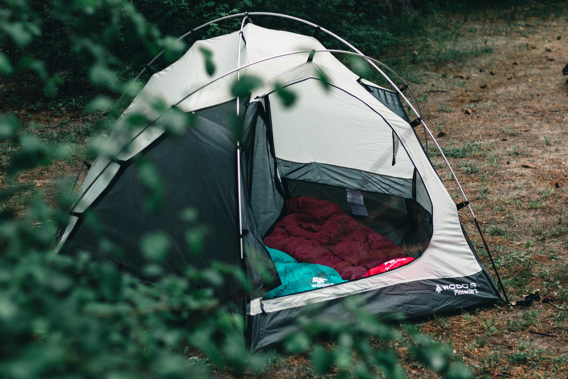 Tent sleeping system for outside.