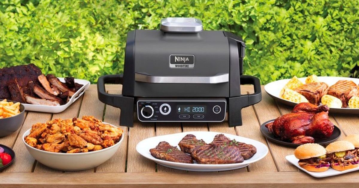 Ninja Woodfire 3-in-1 Outdoor Grill, Master Grill, BBQ Smoker, & Outdoor  Air Fryer with