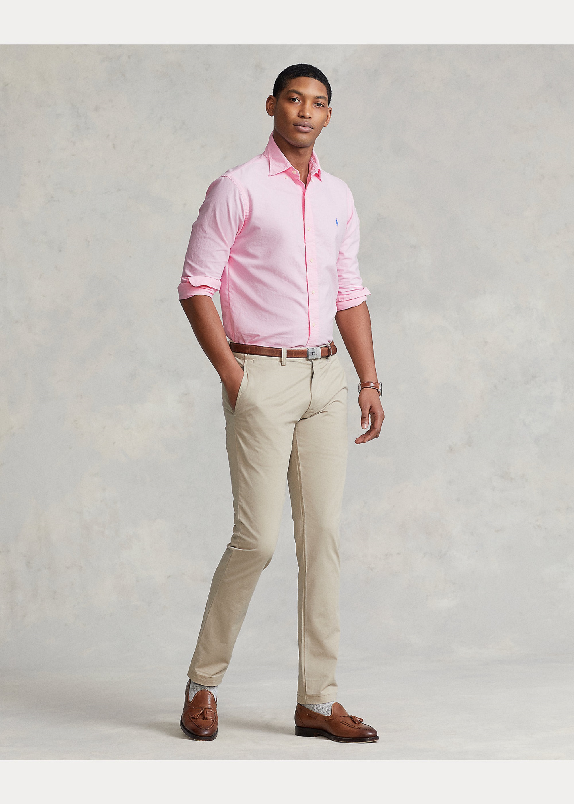 Pink polo hotsell button up shirt