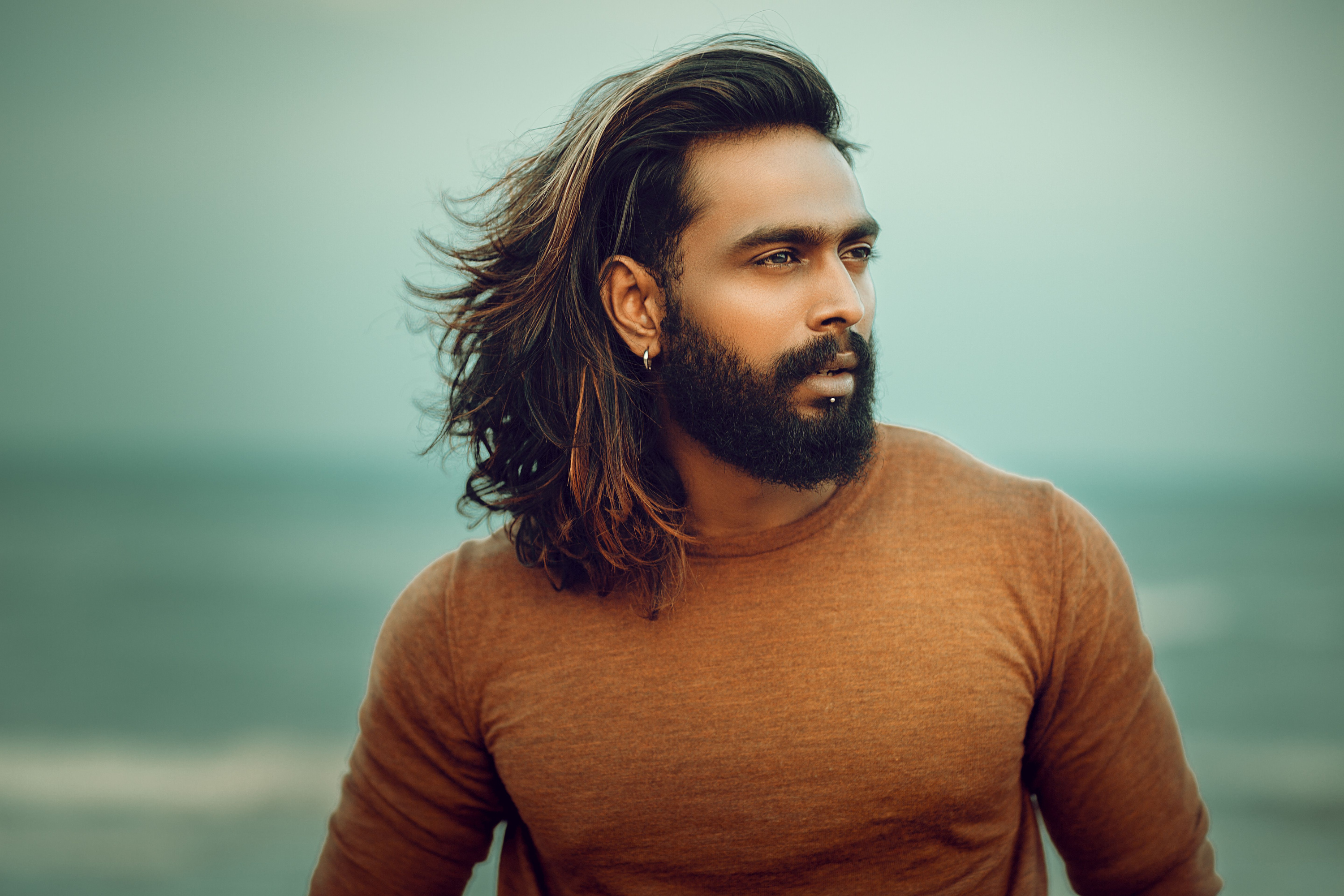 What are some good hairstyles for males with thick long hair? - Quora