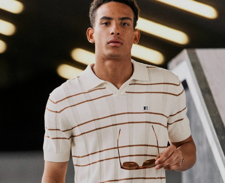 Ben Sherman Stripe Knit Polo