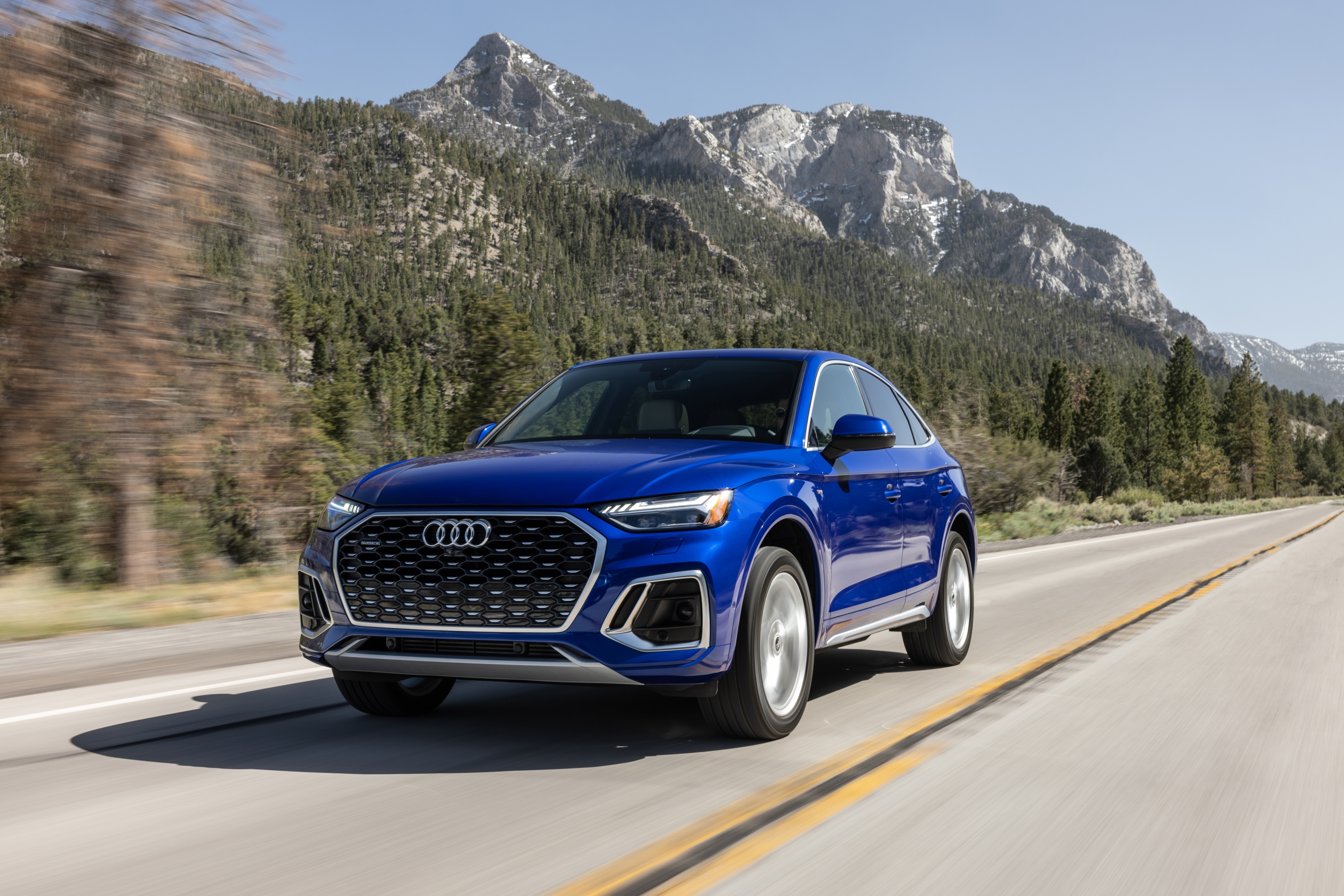 2021 Audi q5 driving down road