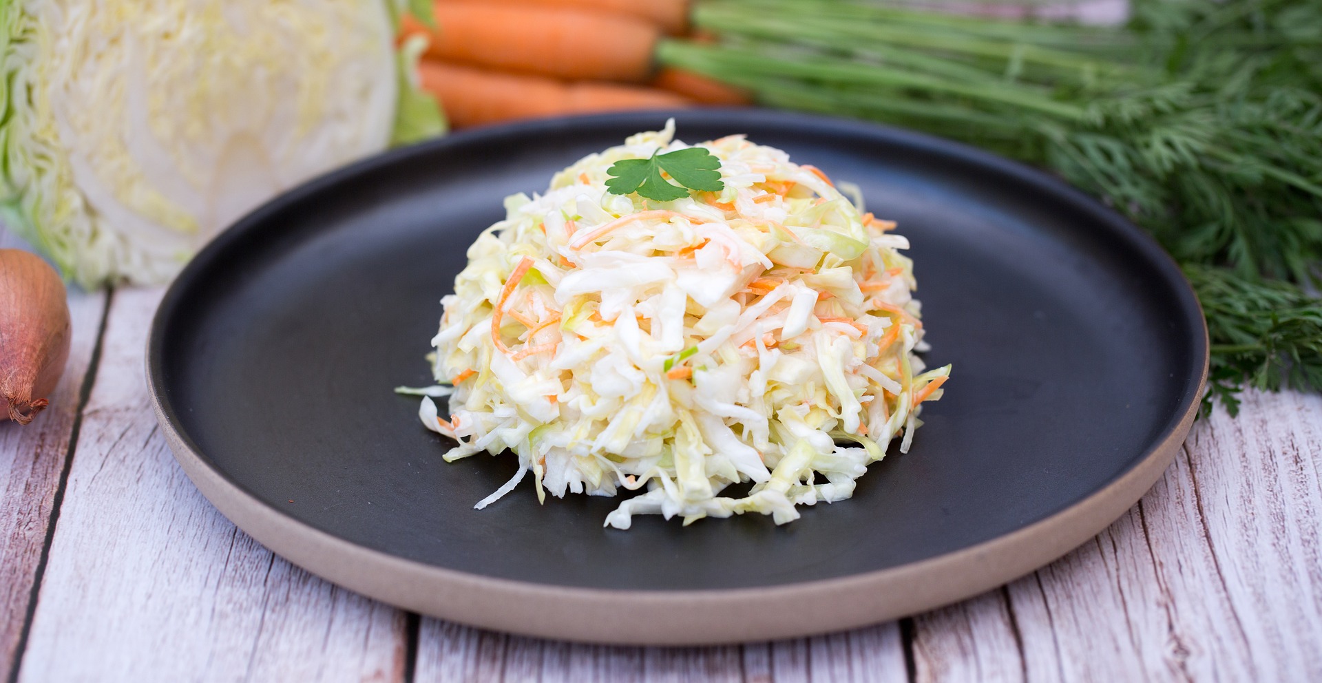 Coleslaw on a plate