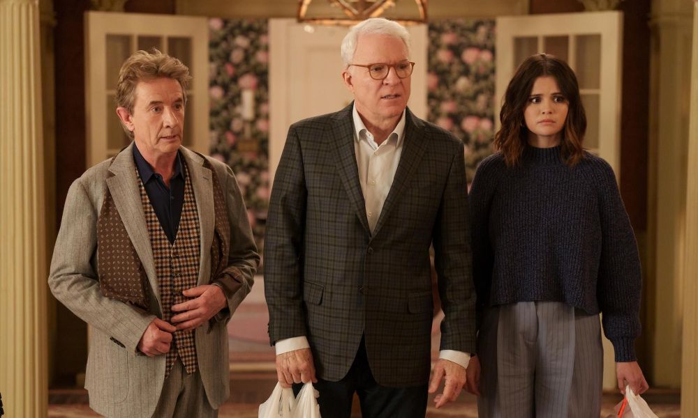 Steve Martin, Martin Short and Selena Gomez in Only Murders in the Building.