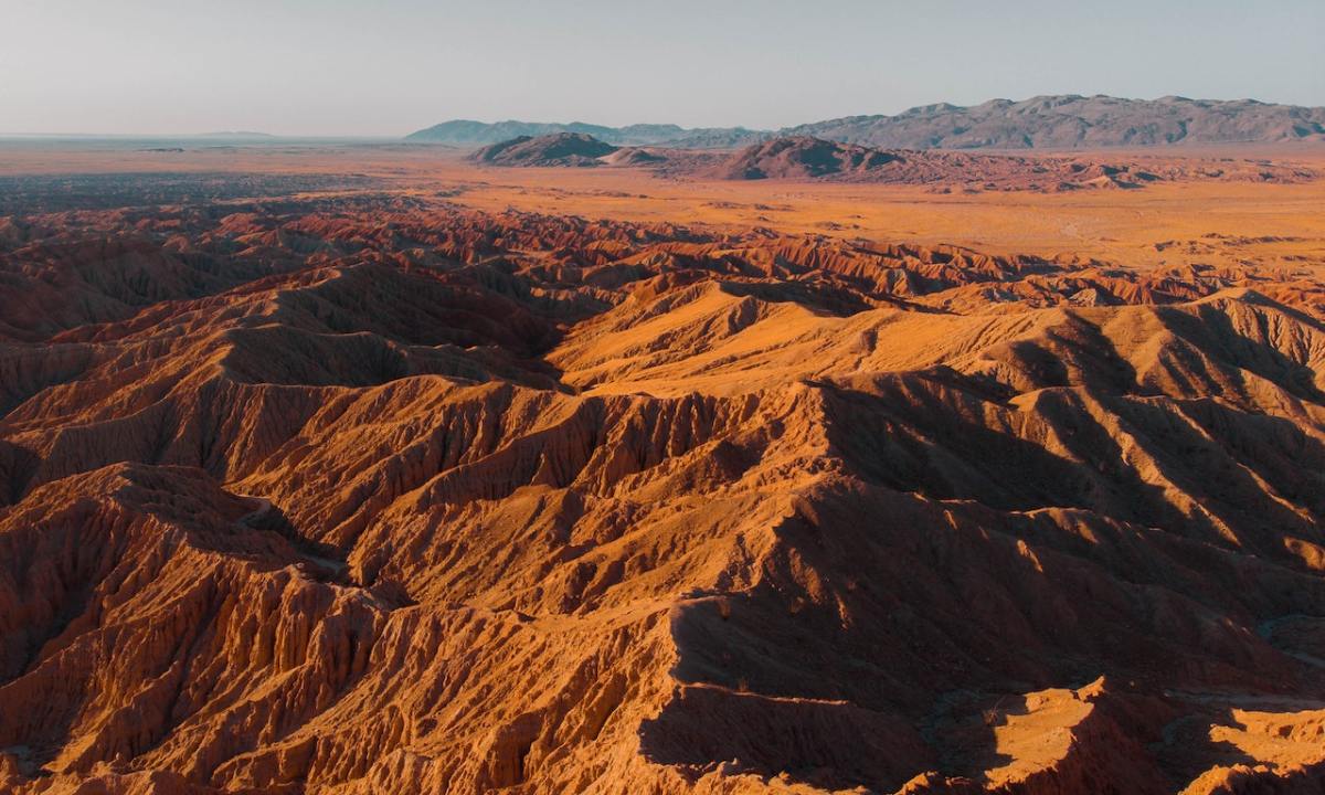 Rugged and scenic terrain in Death Valley California