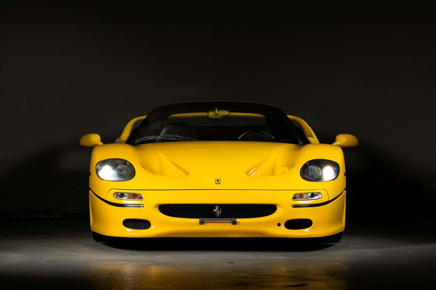 1997 Ferrari F50 yellow front view