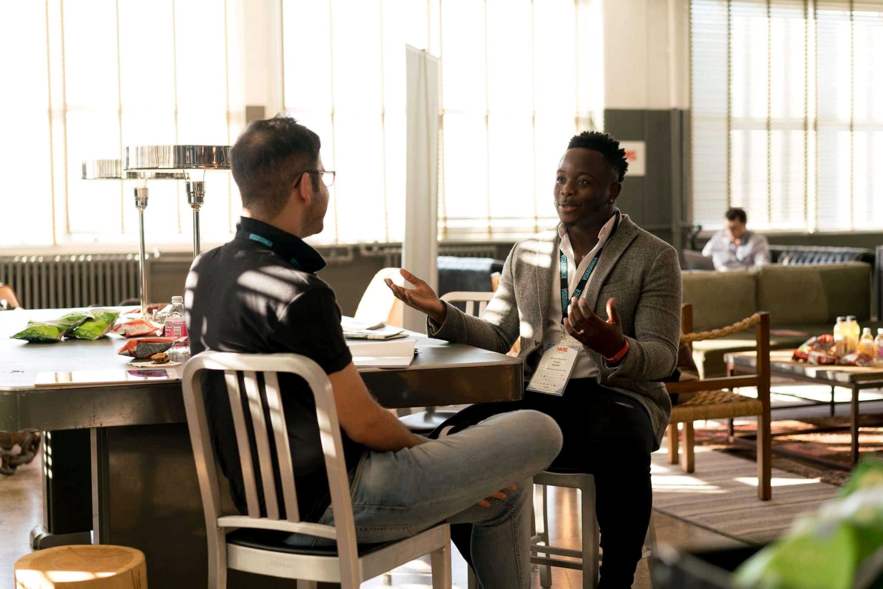 Men sitting in a meeting