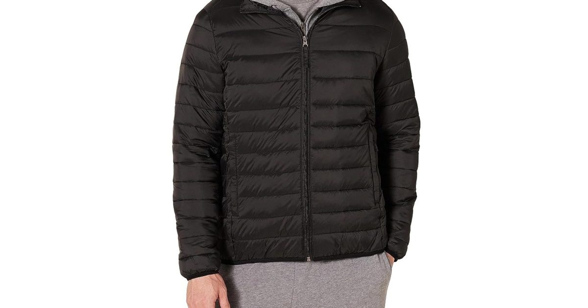   Essentials Men's Packable Lightweight Water-Resistant Puffer  Jacket (Available in Big & Tall), Black, X-Small : Sports & Outdoors
