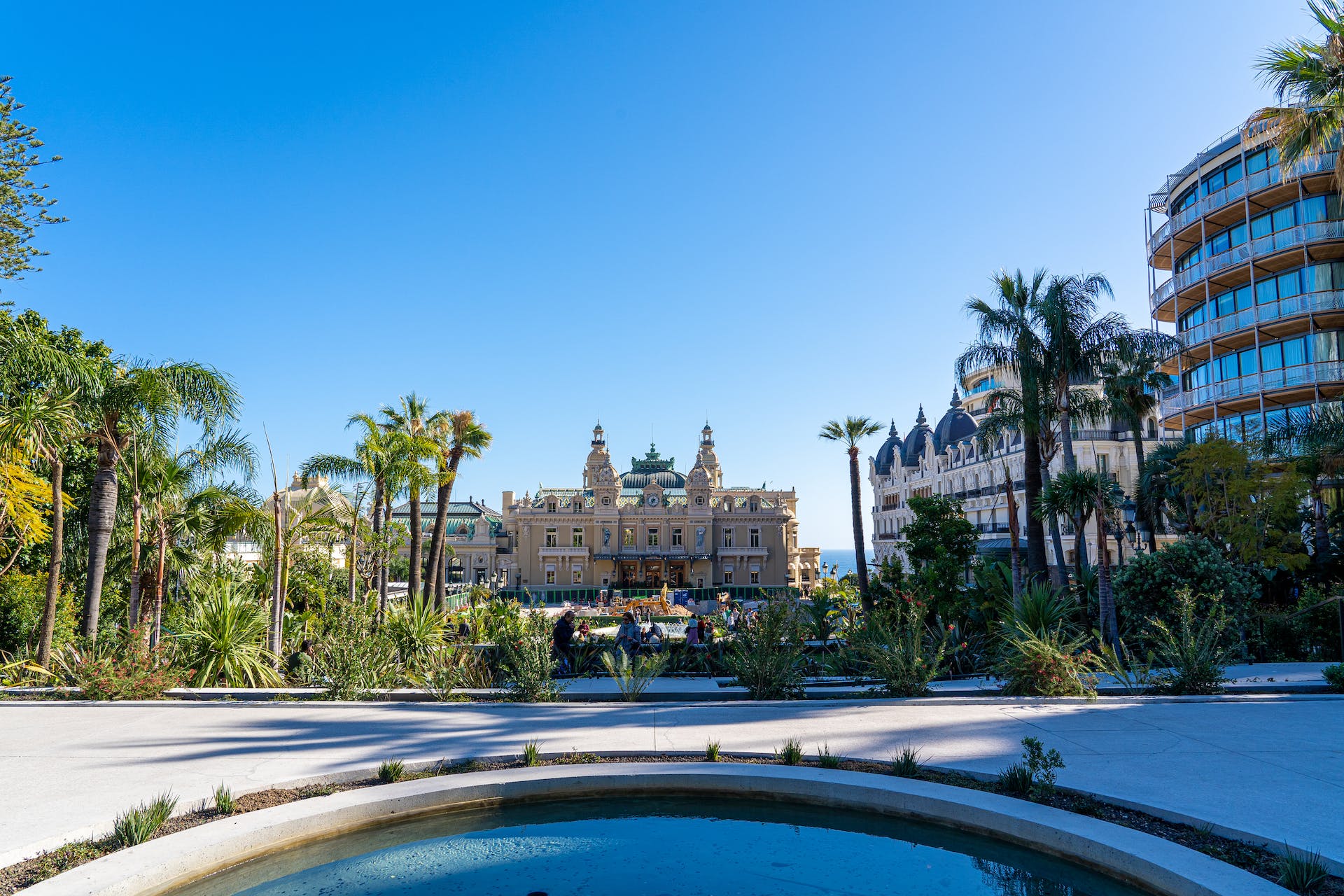 A resort-style swimming pool in Monaco