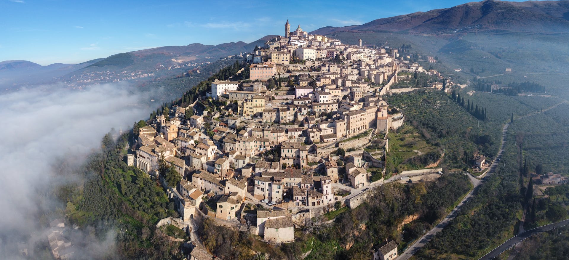 A hillside scenery scape in San Marino