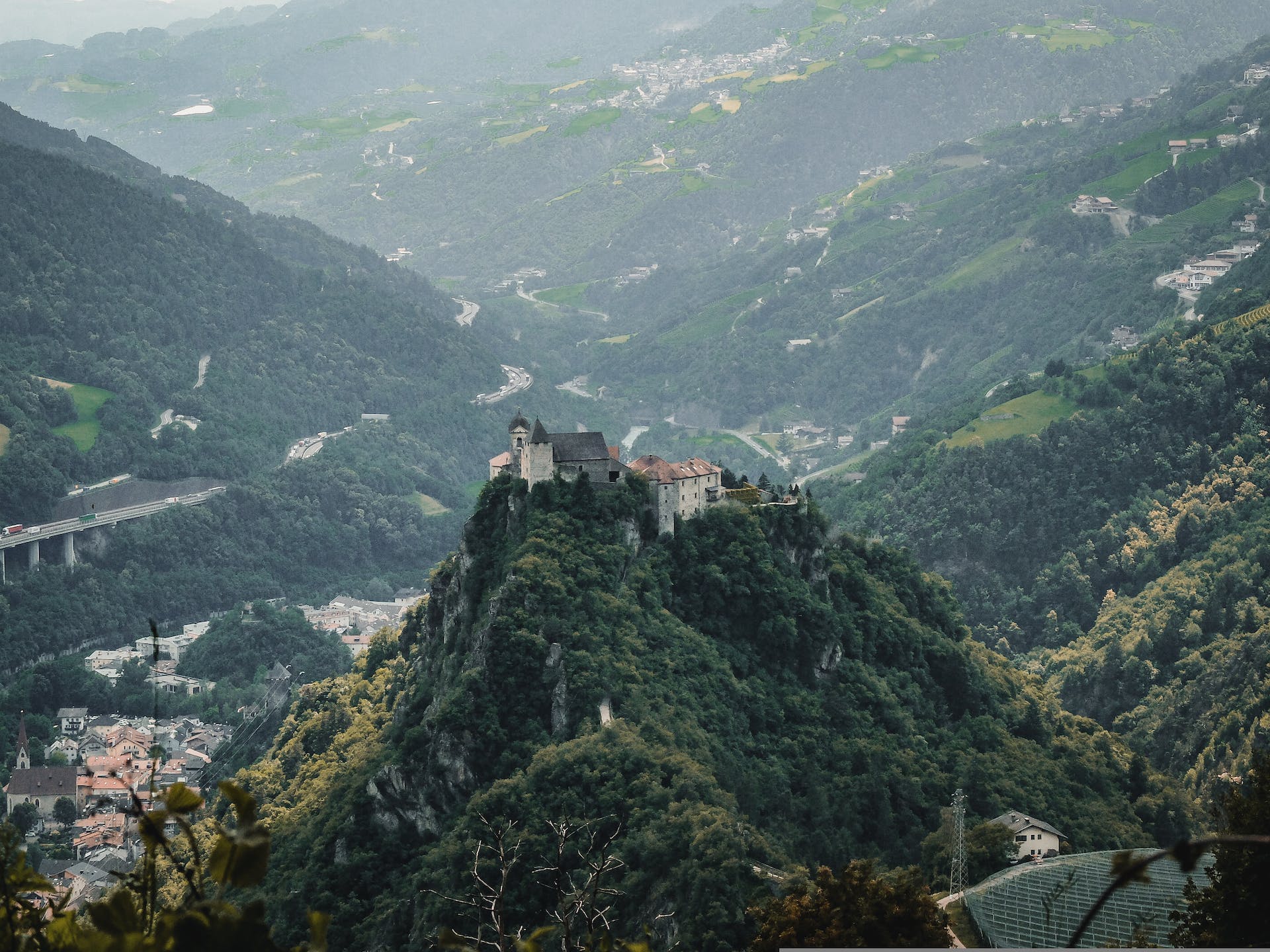 A faraway shot of Liechtenstein