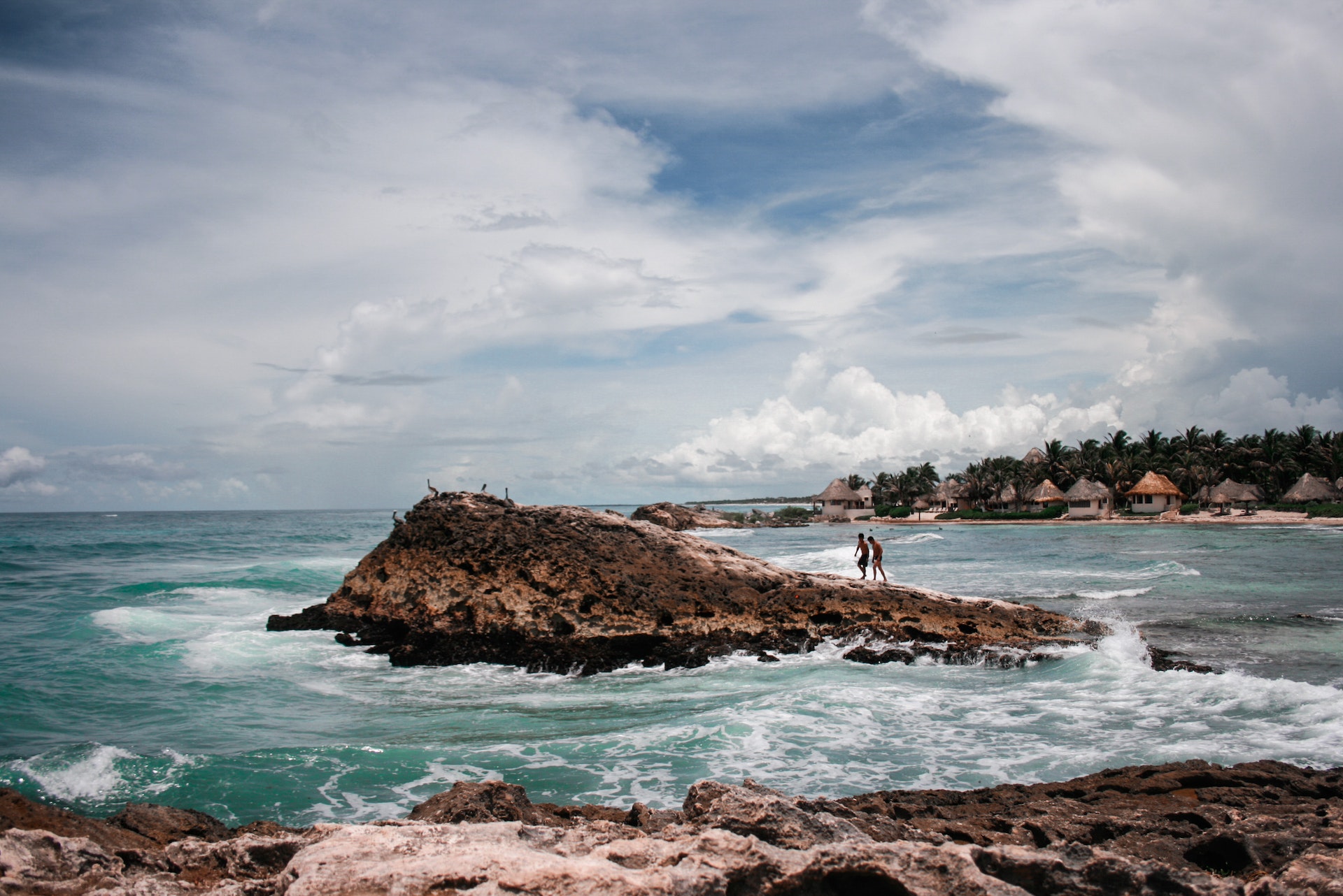 A Tulum, Mexico beach