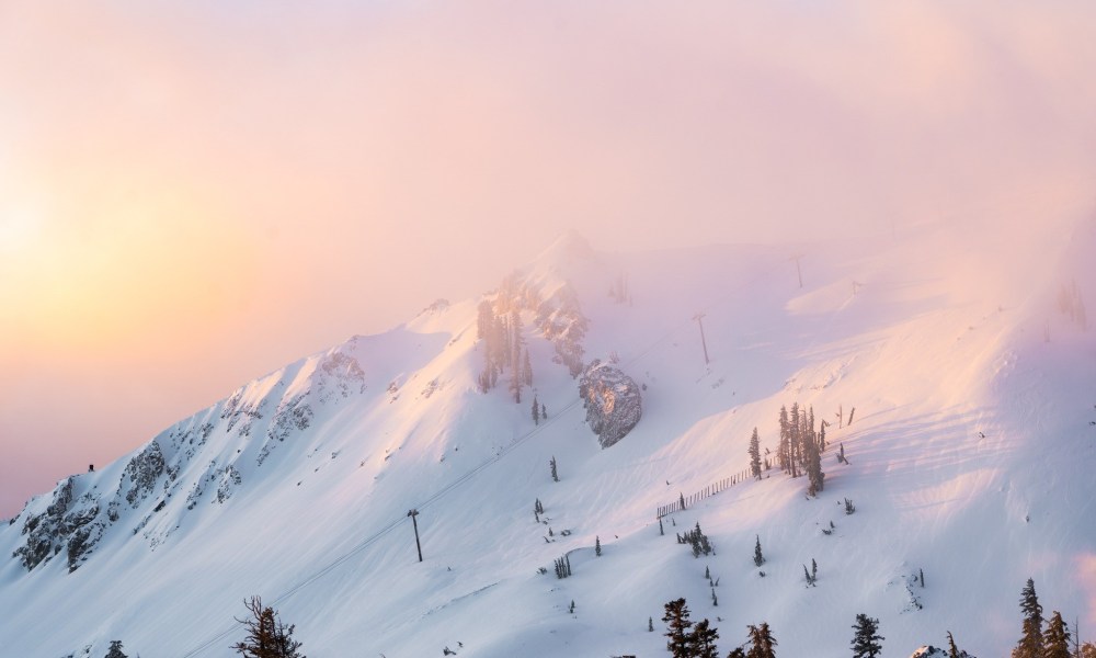 Sunlight over Palisades Tahoe ski resort