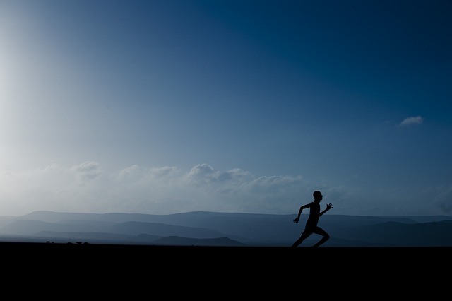 Man running outside