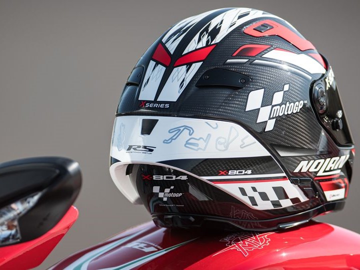 Nolan helmets on motorcycle