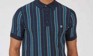 knitted polo ben sherman striped